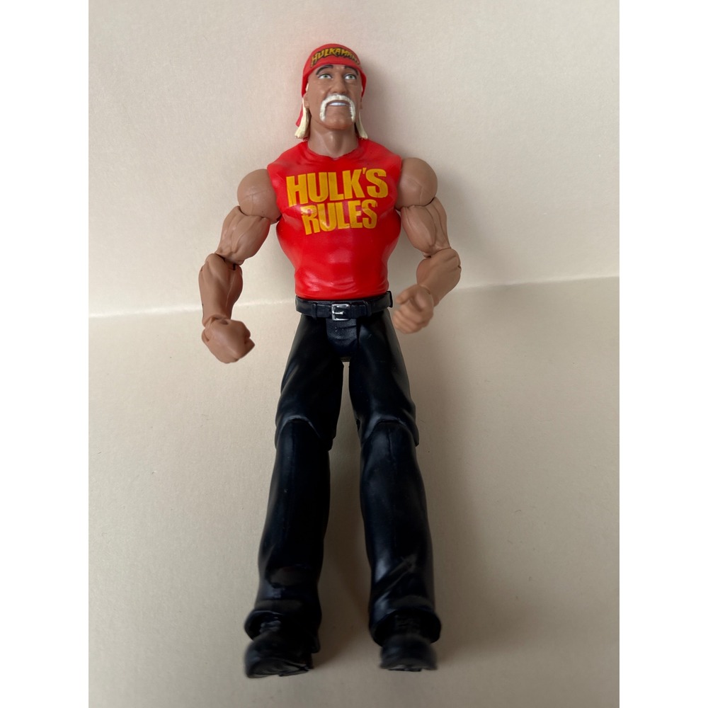 Hulk Hogan Action Figure Hulk's Rules Red Shirt Black Pants 7‎ Inch WWE WWF WCW - Picture 1 of 6